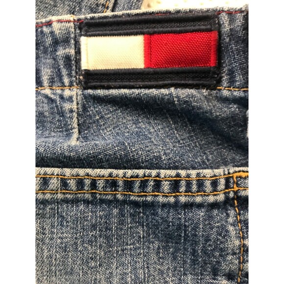 Y2K Tommy Hilfiger TH Cropped Hollywood Capri Wide Leg Low Rise Denim Jeans 3 - Picture 15 of 16